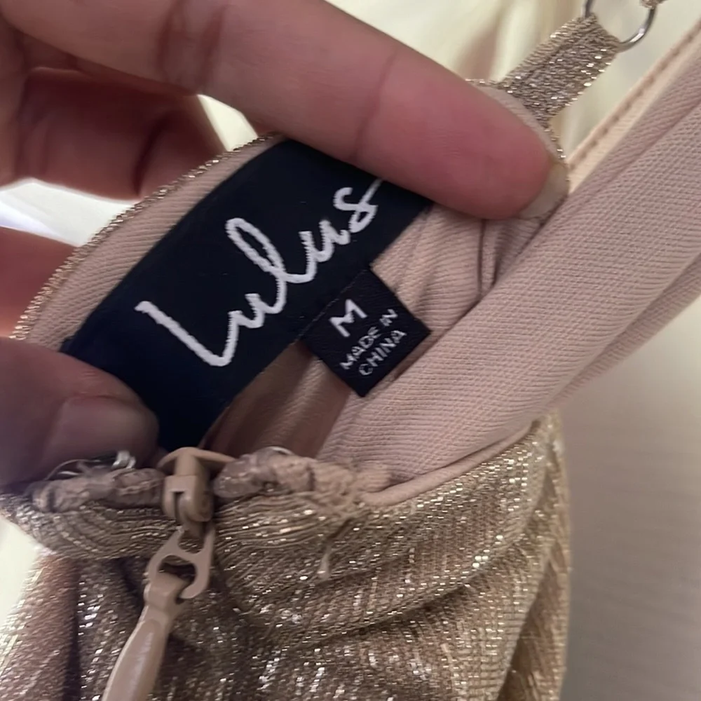 LULUS GOLD DRESS!! - Picture 4 of 5